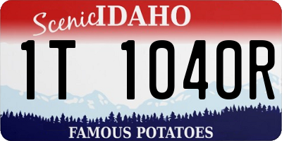 ID license plate 1T1040R