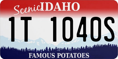 ID license plate 1T1040S
