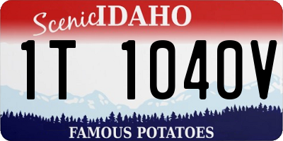 ID license plate 1T1040V