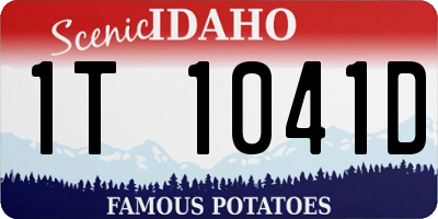 ID license plate 1T1041D