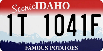 ID license plate 1T1041F