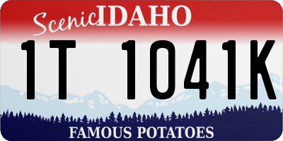 ID license plate 1T1041K