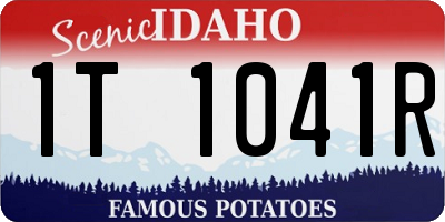 ID license plate 1T1041R