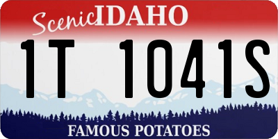 ID license plate 1T1041S