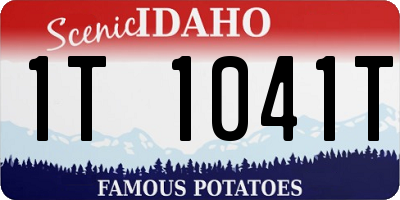 ID license plate 1T1041T