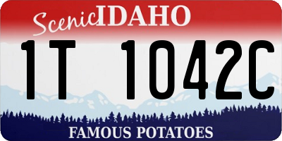 ID license plate 1T1042C