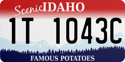 ID license plate 1T1043C