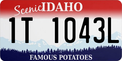 ID license plate 1T1043L