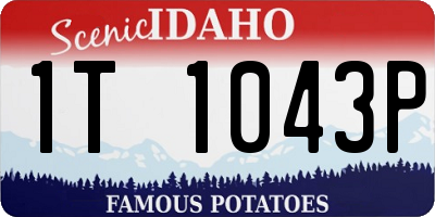 ID license plate 1T1043P