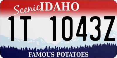 ID license plate 1T1043Z