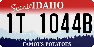 ID license plate 1T1044B