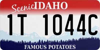 ID license plate 1T1044C