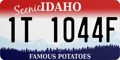 ID license plate 1T1044F