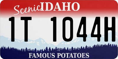 ID license plate 1T1044H