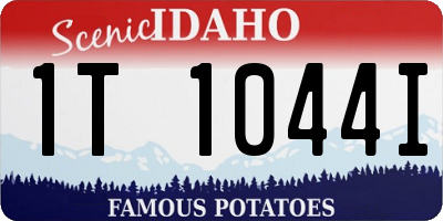 ID license plate 1T1044I