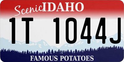ID license plate 1T1044J