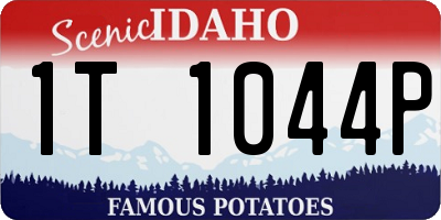 ID license plate 1T1044P