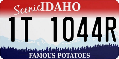 ID license plate 1T1044R