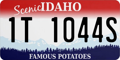 ID license plate 1T1044S
