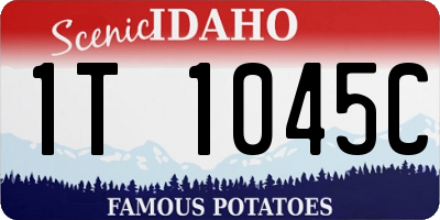ID license plate 1T1045C