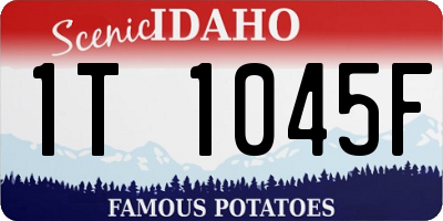 ID license plate 1T1045F