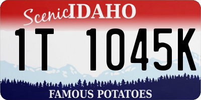 ID license plate 1T1045K