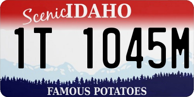 ID license plate 1T1045M