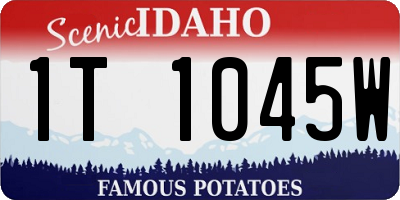 ID license plate 1T1045W