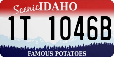 ID license plate 1T1046B
