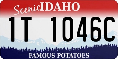 ID license plate 1T1046C