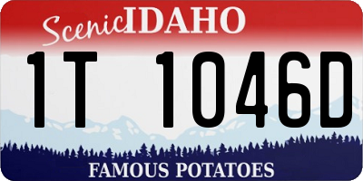 ID license plate 1T1046D