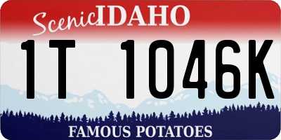 ID license plate 1T1046K