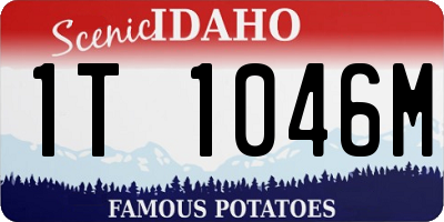 ID license plate 1T1046M