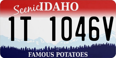 ID license plate 1T1046V