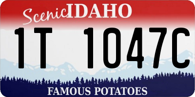 ID license plate 1T1047C