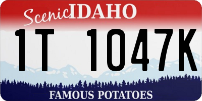 ID license plate 1T1047K