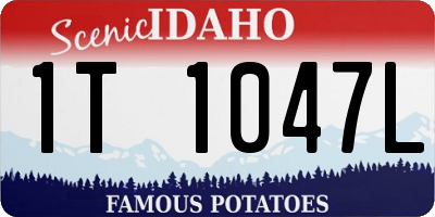 ID license plate 1T1047L