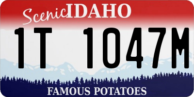 ID license plate 1T1047M