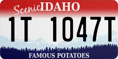ID license plate 1T1047T
