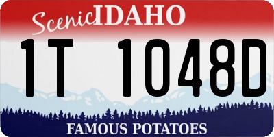 ID license plate 1T1048D
