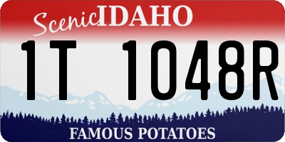 ID license plate 1T1048R