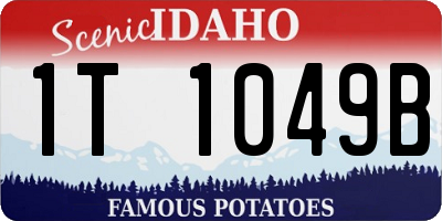 ID license plate 1T1049B