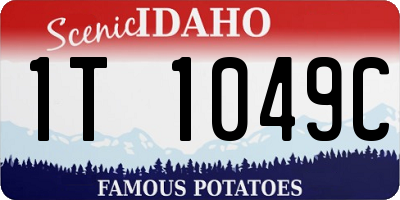 ID license plate 1T1049C