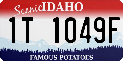ID license plate 1T1049F