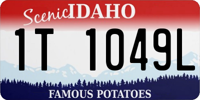 ID license plate 1T1049L