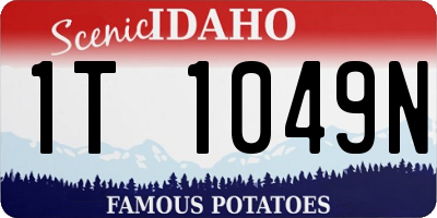 ID license plate 1T1049N
