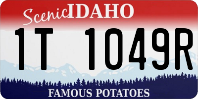ID license plate 1T1049R
