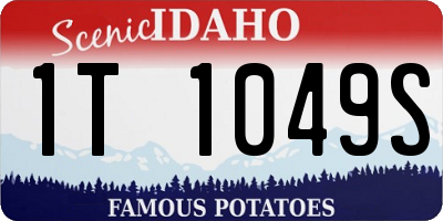ID license plate 1T1049S