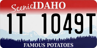 ID license plate 1T1049T