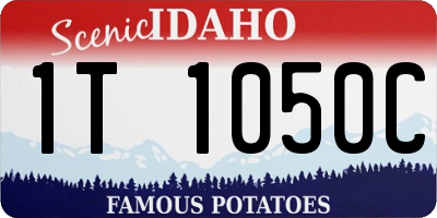 ID license plate 1T1050C
